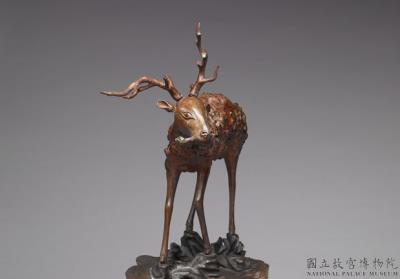 图片[3]-Carved wood root carving of an auspicious deer and spirit fungus, 18th century, Qing dynasty-China Archive